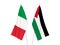 Italy and Palestine flags