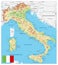 Italy Physical Map