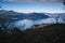 Italy, Piedmont, Lake Maggiore, panorama of Lake Maggiore with s