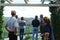 Italy, Piedmont, Langhe, wine tourists at `Cascina Monfalletto`