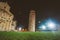 Italy, Pisa, July 21, 2013: Leaning tower in Pisa - Italy at night