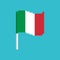 Italy Pixel flag. Pixelated banner Italian. political bit icon.