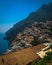 Italy - Portrait of Positano Cliff Houses - Amalfi Coast
