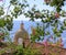 Italy Positano - scenic view of the church dome of Chiesa di Santa Maria Assunta