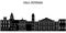 Italy, Potenza architecture vector city skyline, travel cityscape with landmarks, buildings, isolated sights on