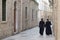 Italy, Puglia, Bari, Trani, a couple of priests