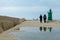 Italy, Puglia, lighthouse of the port of Trani