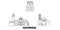 Italy, Ravenna City line travel skyline set. Italy, Ravenna City outline city vector illustration, symbol, travel sights