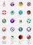 Italy regions flag balls/stamps