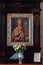 Italy. Religiousness. St Sabino of Canosa. Sacred image bordered by an embossed silver frame inside the Catholic Cathedral of Bari