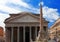 Italy. Rome. An ancient Pantheon against the cloudy sky