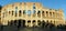 Italy, Rome, Piazza del Colosseo, Colosseum (Colosseo), view of the ruins of the ancient arena