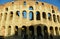 Italy, Rome, Piazza del Colosseo, Colosseum (Colosseo), view of the ruins of the ancient arena