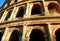 Italy, Rome, Piazza del Colosseo, Colosseum (Colosseo), view of the ruins of the ancient arena