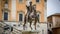 Italy,Rome, Replica of the equestrian statue of Marcus Aurelius.