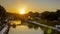 Italy,Rome, sundown from Tiberina Island