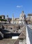 Italy. Rome. Trojan column, churches of Santa Maria di Loreto and Santissima Nome di Maria (Most Holy Name of Mary ),and ruins of