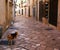 Italy, Salento: Ancient street of Otranto.