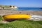 Italy, Salento, fishing boats on the beach