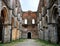 Italy San Galgano abbey ruins