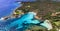 Italy. Sardegnia Sardinia island nature scenery and best beaches. Aerial drone view