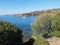 Italy, Sardinia, Porto Budello, Teulada, view of the bay, in the background the medi vegetation, in the background rocky mountains