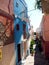 Italy, Sardinia, view of the city streets of the town of Sant Antioco