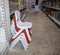 Italy, Scalea - March 15, 2022: Aisle with goods for children, toys in a hardware store. A major home improvement store with over