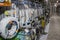 Italy, Scalea - March 15, 2022: Aisle with power tools in a hardware store. A major home improvement store with over one million