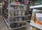 Italy, Scalea - March 15, 2022: Aisle with various goods and accessories for the holidays in a hardware store. A major home