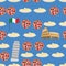 Italy seamless pattern. Sightseeing: leaning tower of Pisa, Colosseum, and national food: pizza and pasta. Vector background of