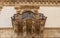Italy, Sicily, Scicli Ragusa province, the Baroque Beneventano Palace facade, ornamental statues under a balcony