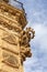 Italy, Sicily, Scicli Ragusa province, ornamental statues of the Baroque Beneventano Palace and and the coat of arms of the fami