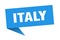 Italy sticker. Italy signpost pointer sign.