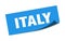 Italy sticker. Italy square peeler sign.