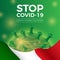 Italy Stop Covid-19 Corona Virus Vector