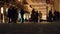 Italy Syracuse ,Sicily Time lapse people walking Christmas lights on city