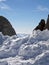 Italy the top of Marmolada the highest peak of Dolomites