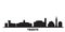 Italy, Trieste city skyline isolated vector illustration. Italy, Trieste travel black cityscape