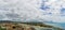 Italy, Tuscany, Castiglione della Pescaia, Maremma Tuscany, Panoramic view of the coast, beach and sea, from the castle