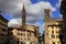 Italy, Tuscany, Florence,the San Firenze square and bell tower.