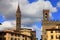 Italy, Tuscany, Florence,the San Firenze square and bell tower.