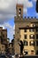 Italy, Tuscany, Florence,the San Firenze square and bell tower.