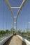 Italy Tuscany Grosseto maremma, new pedestrian cycle bridge over the Ombrone river