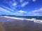 Italy, Tuscany, Maremma, Punta Ala, photos from the beach of Civinini; In the background the port of Punta Ala and the island of t