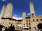 Italy, Tuscany, Siena, San Gimignano, view of the main square with towers