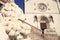 Italy,Umbria,Norcia, San Benedetto church and town hall