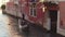 Italy, Venice - February, 2019: Gondolier is driving traditional gondola with tourists