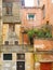 Italy, Venice, homes, old Jewish Ghetto, 4 levels, balcony with flowers