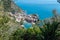 Italy, Vernazza, View of the coast of Vernazza